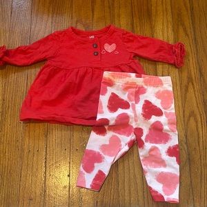 Carters heart 3 month set